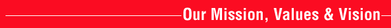 Our Mission, Values & Vision
